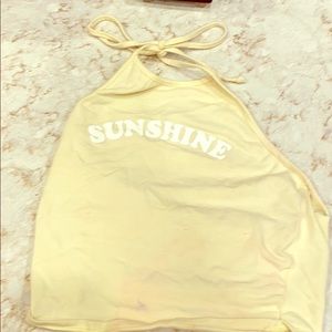 Halter sunshine crop top 🦋